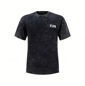 T-shirt graphique surdimensionné en coton 100% vintage délavé à l'acide, 250 GSM, style streetwear - Product Image 1