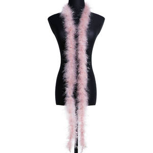 ผ้าพันคอขนนกตุรกีสีเงินเมทัลลิกทอง ยาว 2 เมตร ลายย้อม MARABOU BOA สำหรับงานแต่งงาน ตกแต่งรถยนต์ น้ำหนัก 13 กรัมต่อแพ็ค - Product Image 6