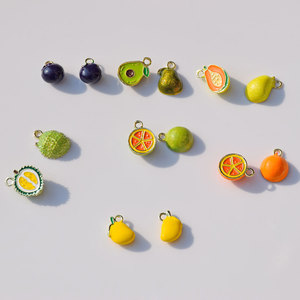 Pendentif de la série Dripping Sweet Fruit en alliage de zinc, composants de bijoux DIY pour boucles d'oreilles, bracelets et colliers - Product Image 4
