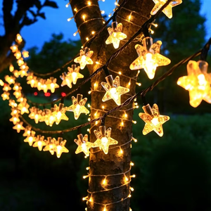 Guirlandes lumineuses solaires <span class=keywords><strong>LED</strong></span> IP65 étanches de style nordique pour la décoration de Noël en extérieur, à suspendre aux arbres - Product Image 4