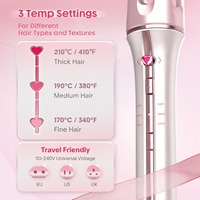 Fer à Boucler Automatique One Touch Gloss Pro avec Revêtement Anti-Frisottis Ions Négatifs 3 Températures 3 Tailles Ondulations Rapides pour Salon et Usage Domestique