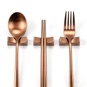 บริการผลิตตามสั่งสำหรับโรงงาน โรงแรม ร้านอาหาร ที่วางตะเกียบโลหะแบบใช้ซ้ำได้ ที่วางตะเกียบสแตนเลส - Product Image 1