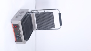 Parrilla Eléctrica Comercial de Contacto con Placas Acanaladas Superior e Inferior, Prensa para Panini y Desayunos, Ideal para Hoteles y Restaurantes de Comida Rápida - Product Image 3