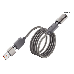 Somostel 100W 4-en-1 <span class=keywords><strong>Cable</strong></span> de datos de nailon trenzado de carga rápida magnética Tipo-C <span class=keywords><strong>Cable</strong></span> de cargador USB <span class=keywords><strong>para</strong></span> <span class=keywords><strong>iPhone</strong></span> y otros dispositivos USC - Product Image 4