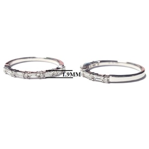 Bijoux de mariage fins, bagues naturelles pour petite amie, bijoux Baguette de mariage, couleur or blanc, diamant 100% naturel, prix d'usine, cadeau idéal 18K - Product Image 2