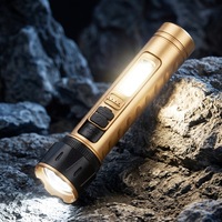 Lampe de travail portable rechargeable COB avec éclairage latéral, lampe torche extérieure zoomable haute intensité pour l'aventure et les situations d'urgence