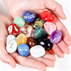 Set di 7 Cristalli Chakra Misti, Gemme Lucidate Energetiche, Ametista, Quarzo Rosa, Pietre Burattate per la Guarigione dei Sette Chakra, per Decorazione - Product Image 1