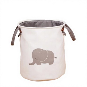 High-quality Thickened Circle cotton <b>Foldable</b> Fabric Toy Storage Bucket Home Dirty Clothes <b>Laundry</b> Hamper - Product Image 4