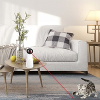 Accessoires pour chats : Jouet robot interactif électrique intelligent avec minuterie, écologique, de luxe, à mouvement automatique et laser de poursuite
