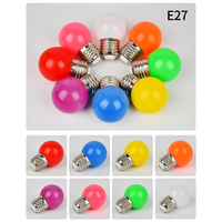 Vente en gros de petite couleur de Noël ampoule LED colorée E27 B22 pour la décoration de mariage Bombillos LED ampoule LED multicolore G45 couleur