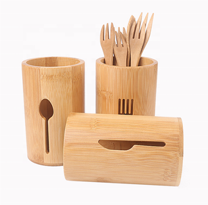 Porta posate da cucina <span class=keywords><strong>Organizer</strong></span> portateria per stoviglie di bambù contenitore contenitore forchette cucchiai coltelli <span class=keywords><strong>Organizer</strong></span> utensili di bambù - Product Image 1
