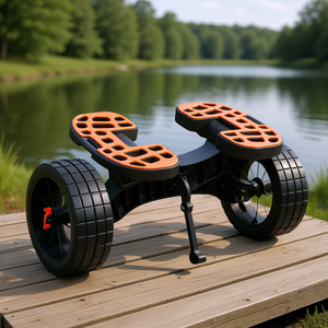 Carro de Kayak de Alta Resistencia con Neumático Sólido de 10 Pulgadas, Capacidad de 320 Libras, Pie Antideslizante Ajustable para Carretilla de Mano y Herramientas - Product Image 2