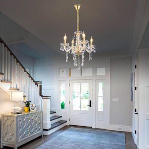 Hiện Đại Mini Đèn Chùm Nhỏ Pha Lê Vàng Mặt Dây Chuyền Đèn Trần Cho Phòng Ăn Phòng Ngủ Sống Phong Cách Cổ Điển E12 Cơ Sở - Product Image 4