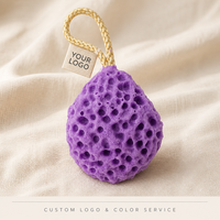 Éponge de bain personnalisée OEM avec cordon de suspension, éponge de douche pour le lavage du corps, éponge de bain colorée pour enfants et adultes