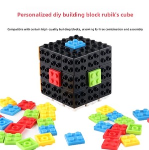 Khối lập phương ma thuật 3x3 với khối xây dựng đầy màu sắc tự làm Lắp ráp khối lập phương ma thuật hình học làm giảm sự khó chịu và đồ chơi giáo dục tốc độ ngón tay - Product Image 6