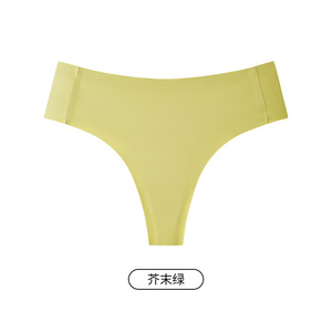 Ventes en gros de sous-vêtements pour femmes en soie glacée d'été, taille mi-haute, multicolores, pour le <span class=keywords><strong>yoga</strong></span>, le sport, le quotidien, lingerie intérieure, culottes sans couture - Product Image 2