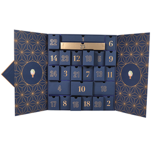 Caja de Regalo de Cartón Personalizada con Cuenta Regresiva, Embalaje Esencial Reciclado para Set de Cosméticos, Calendario de Adviento de Belleza con Grabado - Product Image 3