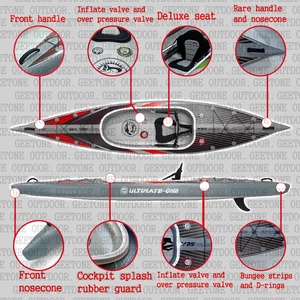 GEETONE-<span class=keywords><strong>Kayak</strong></span> inflable en forma de V, <span class=keywords><strong>Kayak</strong></span> de goma con forma de V, doble Tandem, <span class=keywords><strong>mejor</strong></span> puntada de caída, canoa de camuflaje, Gonflable - Product Image 6