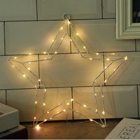 2026 Bestseller Innen-Wand- und Fensterdekoration Weihnachts-Fenstersilhouette Sternförmige Lichterkette