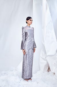 <span class=keywords><strong>ชุด</strong></span>แต่งงานมุสลิมแขนยาวสีขาวแบบสุภาพ <span class=keywords><strong>ชุด</strong></span>แต่งงานแบบเรียบง่าย ปักลายบาจูกูรุง จาก SIPO มาเลเซีย - Product Image 3