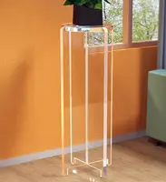 Acrylic Pedestal Corner Table