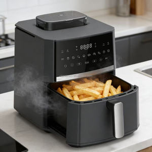 Friteuse à air <span class=keywords><strong>vapeur</strong></span> 7L 1800W mise à niveau 2025 Nouvelle arrivée 2-en-1 <span class=keywords><strong>Vapeur</strong></span> et friture Appareil de cuisine multifonction sain sans huile faible en gras - Product Image 3