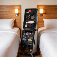 Valise trolley verticale personnalisée avec fermeture éclair à ouverture par le haut, R&D OEM/ODM, Bagage cabine pour femme en polycarbonate, Armoire mobile
