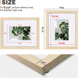 Porta-Retrato de Madeira Maciça, Porta-Retrato de Carvalho Natural, Porta-Retrato Ecologicamente Correto Adequado para Decoração de Casa. - Product Image 2