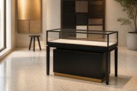 Vitrine d'exposition de bijoux LED personnalisée avec vitrine en verre pour les magasins de détail et les projets de vente en gros