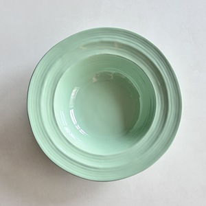 Moderno stile crema verde melamina finte porcellane di fascia alta usa e getta occidentale piatto profondo per la casa cappello di paglia - Product Image 2