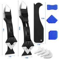 Kit d'outils de calfeutrage de remplacement et de retrait de mastic en Silicone 3 en 1 Offre Spéciale avec 4 pièces d'outil de mastic
