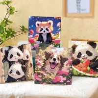 Peinture au diamant 5D DIY avec cadre, style dessin animé panda, mosaïque brodée de strass, décoration pour la maison des enfants, cadeau SONGWOOART