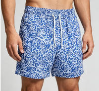 Shorts de plage pour hommes grande taille, respirants, infroissables, à taille élastique avec cordon de serrage, imprimés, style streetwear décontracté, en polyester tissé à séchage rapide