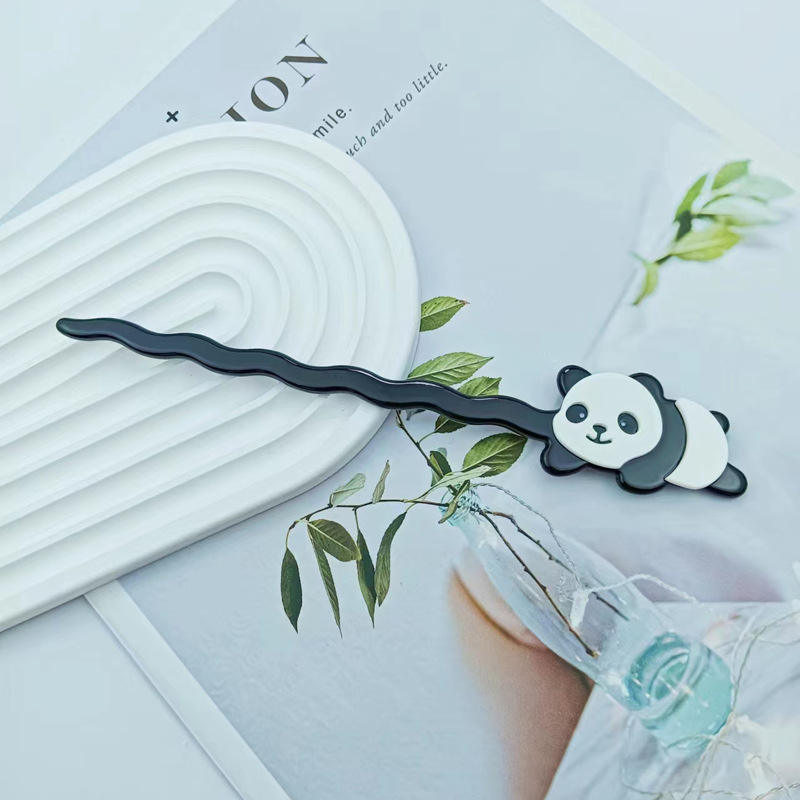 Dog Panda Cartoon Cute Hair Style 18cm Acetate Hair Pin Chop Sticks Girls Women Chinese Hair Chopsticks Accessories