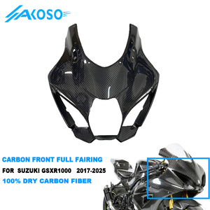 AKOSO Nouvelle arrivée en stock <span class=keywords><strong>GSX</strong></span>-R 1000 Carénages en fibre de carbone Carénage avant complet de moto pour Suzuki GSXR1000 2017-2025 - Product Image 1