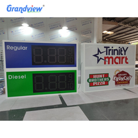 Precio de gas digital de 24 pulgadas, señal LED, crédito en efectivo, precio de gas, señalización LED con control remoto