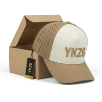 Casquette de baseball structurée de haute qualité avec logo 3D brodé, découpe laser, aération et évacuation de l'humidité – Performance professionnelle pour équipe