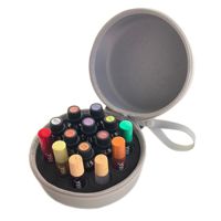 Organisateur de bouteilles d'huiles essentielles de luxe personnalisable, anti-poussière, portable, multi-usage, avec compartiments de rangement surélevés