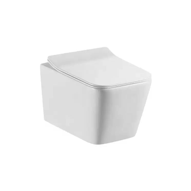 Square Design Ceramic Inodoro Rimless Wall Hung Wc Toilets Bowl 2021 Sanitary Ware Toilet Commode
