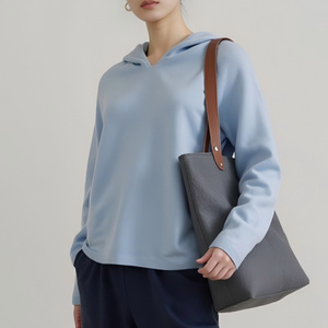 Sudadera con Capucha Tejida Personalizada OEM ODM para Mujer, Suéter 100% Lana, Prenda Tejida sin Costuras, Jersey Casual de Manga Larga para Mujer - Product Image 2