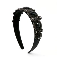 DREAM FASHION Bandeau personnalisé, tendance, baroque, rétro, orné de strass et de cristaux, fait main, haut de gamme, élégant et luxueux