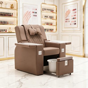 Fauteuil de Pédicure Électrique de Luxe Moderne avec Massage, Marron, Fauteuil de Bain de <span class=keywords><strong>Pieds</strong></span> et Spa, Vente en Gros - Product Image 4
