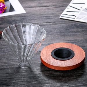 60 cà phê lạnh Brew Lọc dọc hạt cà phê Lọc cup với óc chó màu đen hoặc gỗ sồi chủ - Product Image 4