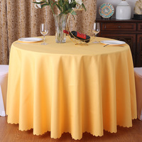 Nappe ronde blanche de 90 pouces personnalisée nappe solide en polyester lavable 170gsm