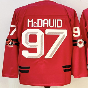Maillots de hockey cousus pour hommes 97 Connor McDavid 8 Cale Makar 29 Nathan MacKinnon 87 Sidney Crosby 17 Macklin Celebrini 16Marner - Product Image 6