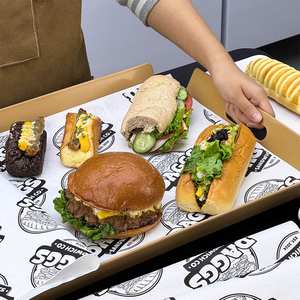Custom Eco-Friendly Biodegradable Recyclable Disposable Food Grade PE Coated <b>Greaseproof</b> Sandwich Burger Hot Dog Wrapping <b>Paper</b> - Product Image 5