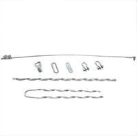 Juego de tensión preformado para abrazadera de tensión helicoidal de extremo muerto de conductor, accesorios de sujeción para conductor de aluminio trenzado