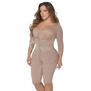 Moldeador de cuerpo completo con mangas, Fajas Colombianas para mujer, mono adelgazante de manga larga, cremallera lateral, Control Abdominal, levantador de glúteos - Product Image 5