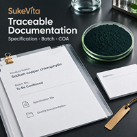 Poudre de Chlorophylline de Cuivre Sodique CAS 11006-34-1, Pigment Vert Naturel de Qualité Alimentaire Soluble dans l'Eau, Vente en Gros