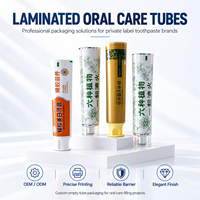 Tube Pasta Gigi Aluminium Plastik Food Grade dengan Logo Custom, Cetak UV, Kemasan Pompa Airless 50ml, Diameter 12.7-35mm